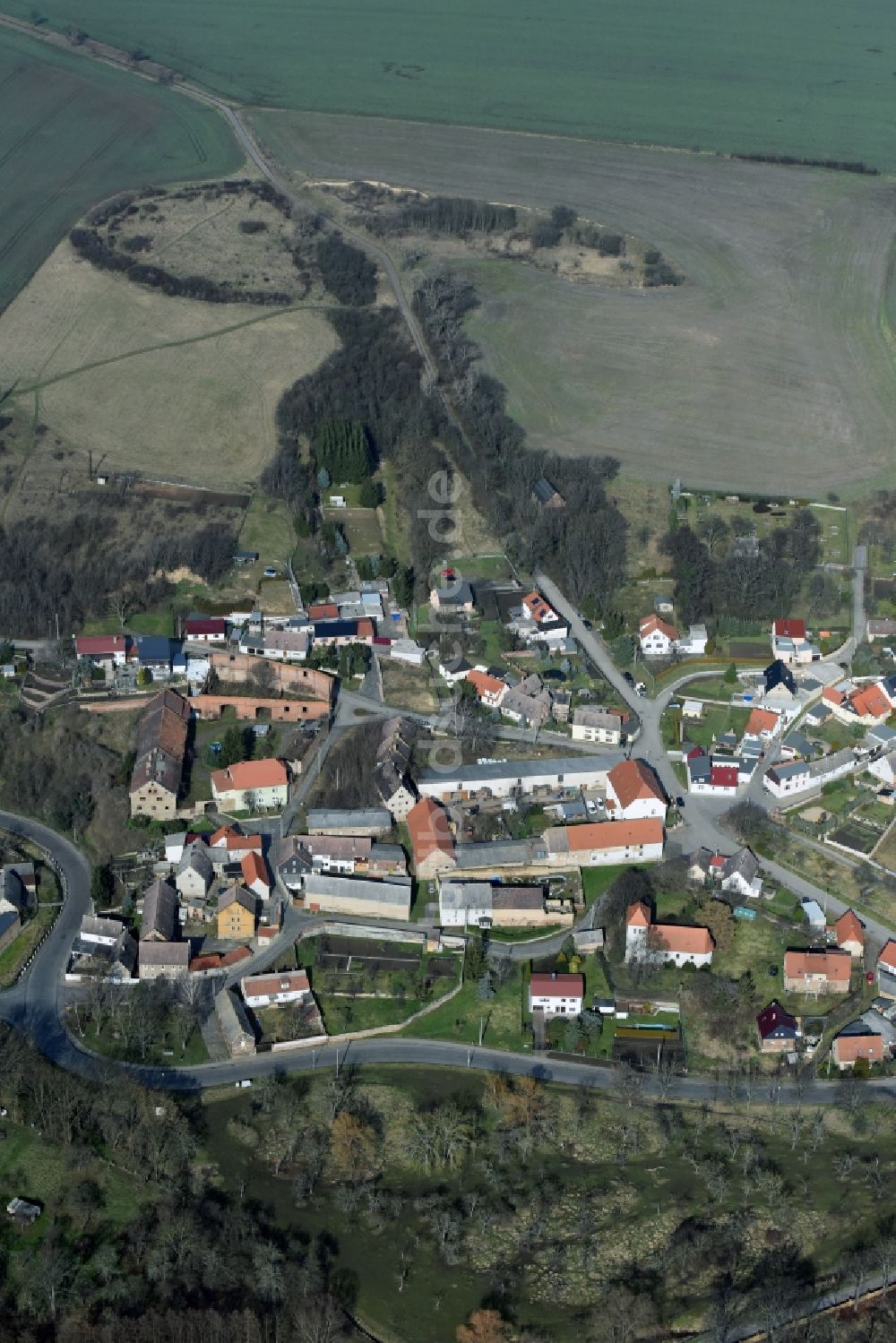 Zabenstedt von oben - Dorf - Ansicht von Zabenstedt im Bundesland Sachsen-Anhalt