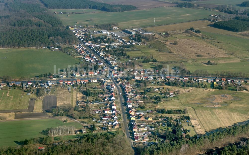 Wandlitz aus der Vogelperspektive: Dorf - Ansicht Zerpenschleuse in Wandlitz im Bundesland Brandenburg, Deutschland