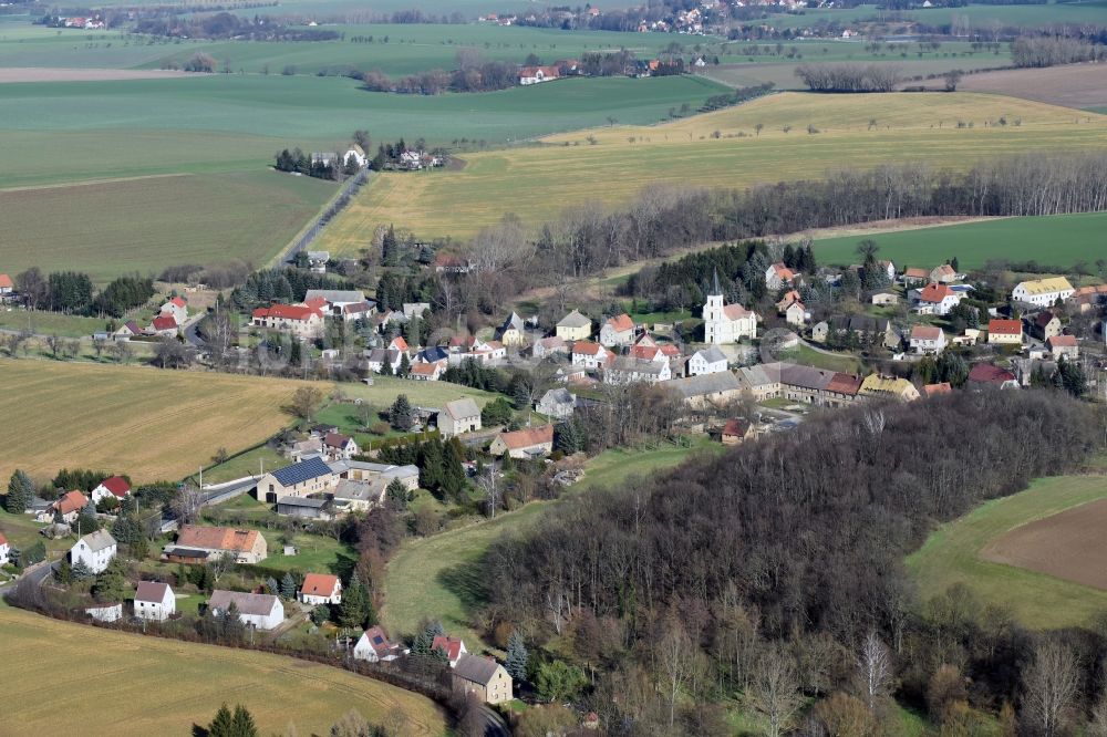 Zschochau von oben - Dorf - Ansicht von Zschochau im Bundesland Sachsen