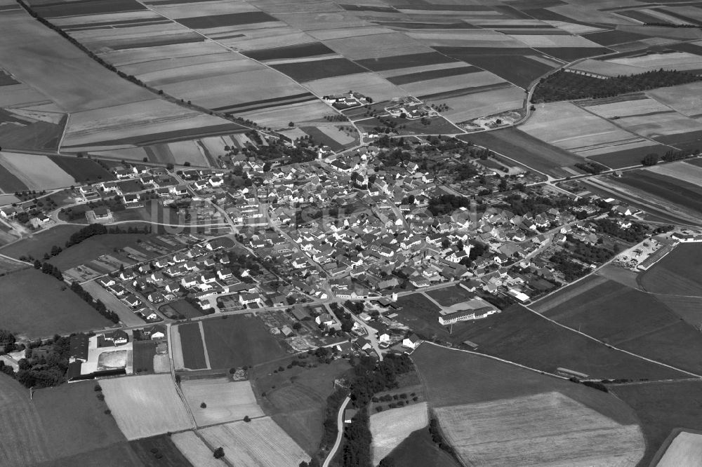 Luftaufnahme Aidhausen - Dorf - Ansicht der zum Landkreis Haßberge gehörenden Gemeinde in Aidhausen im Bundesland Bayern