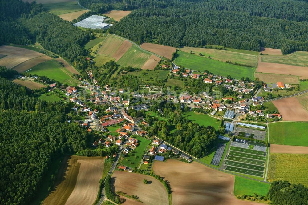 Luftaufnahme Ditterswind - Dorf - Ansicht der zum Landkreis Haßberge gehörenden Gemeinde Ditterswind im Bundesland Bayern