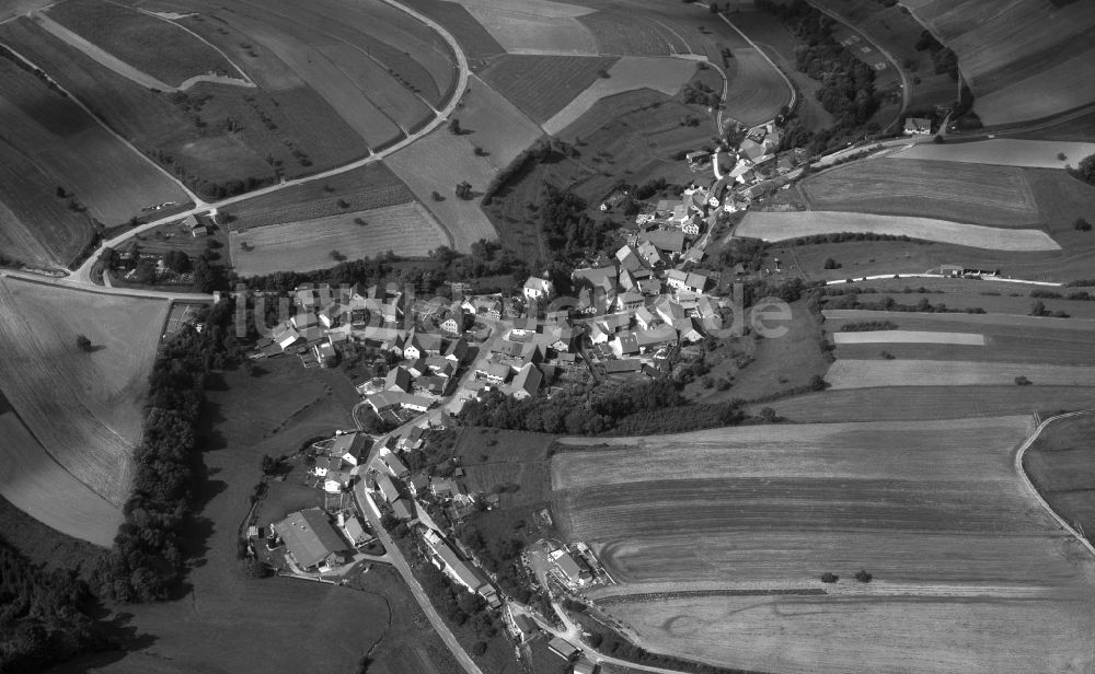 Luftaufnahme Dörflis - Dorf - Ansicht der zum Landkreis Haßberge gehörenden Gemeinde Dörflis im Bundesland Bayern