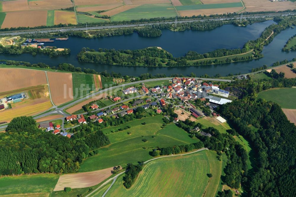 Luftbild Eschenbach - Dorf - Ansicht der zum Landkreis Haßberge gehörenden Gemeinde in Eschenbach im Bundesland Bayern