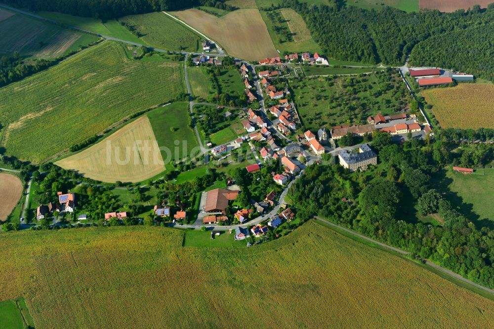 Luftaufnahme Gereuth - Dorf - Ansicht der zum Landkreis Haßberge gehörenden Gemeinde in Gereuth im Bundesland Bayern