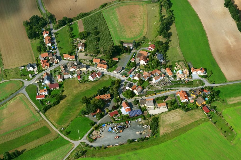 Luftbild Geroldswind - Dorf - Ansicht der zum Landkreis Haßberge gehörenden Gemeinde Geroldswind im Bundesland Bayern