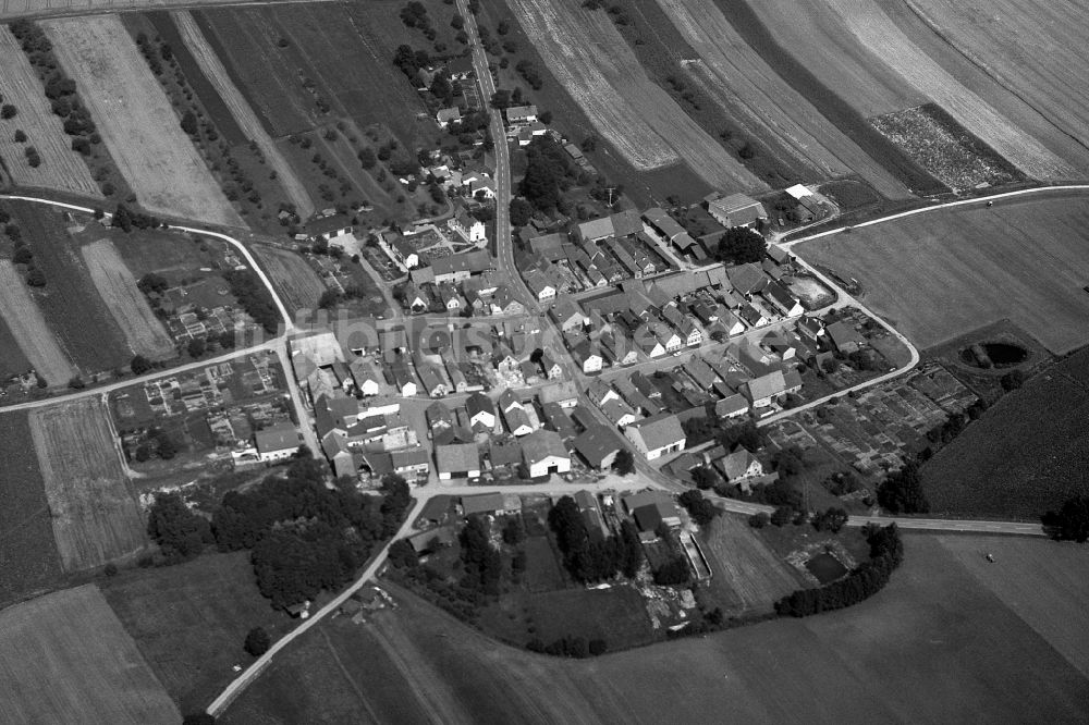 Kimmelsbach Bundorf von oben - Dorf - Ansicht der zum Landkreis Haßberge gehörenden Gemeinde in Kimmelsbach Bundorf im Bundesland Bayern