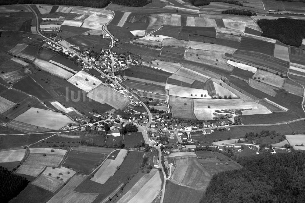 Luftaufnahme Koppenwind Rauhenebrach - Dorf - Ansicht der zum Landkreis Haßberge gehörenden Gemeinde Koppenwind im Bundesland Bayern