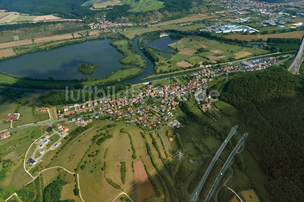 Limbach von oben - Dorf - Ansicht der zum Landkreis Haßberge gehörenden Gemeinde Limbach im Bundesland Bayern