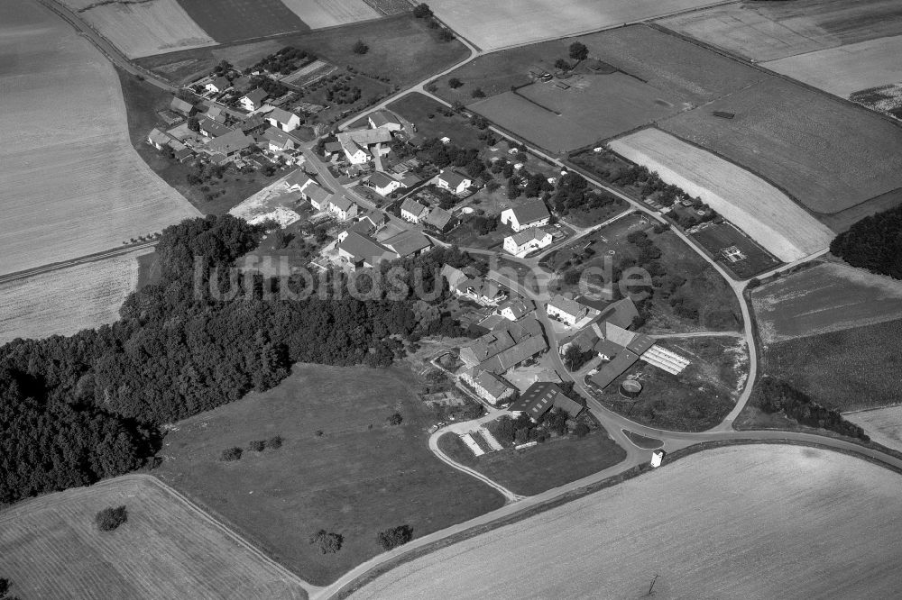 Luftbild Losbergsgereuth - Dorf - Ansicht der zum Landkreis Haßberge gehörenden Gemeinde Losbergsgereuth im Bundesland Bayern