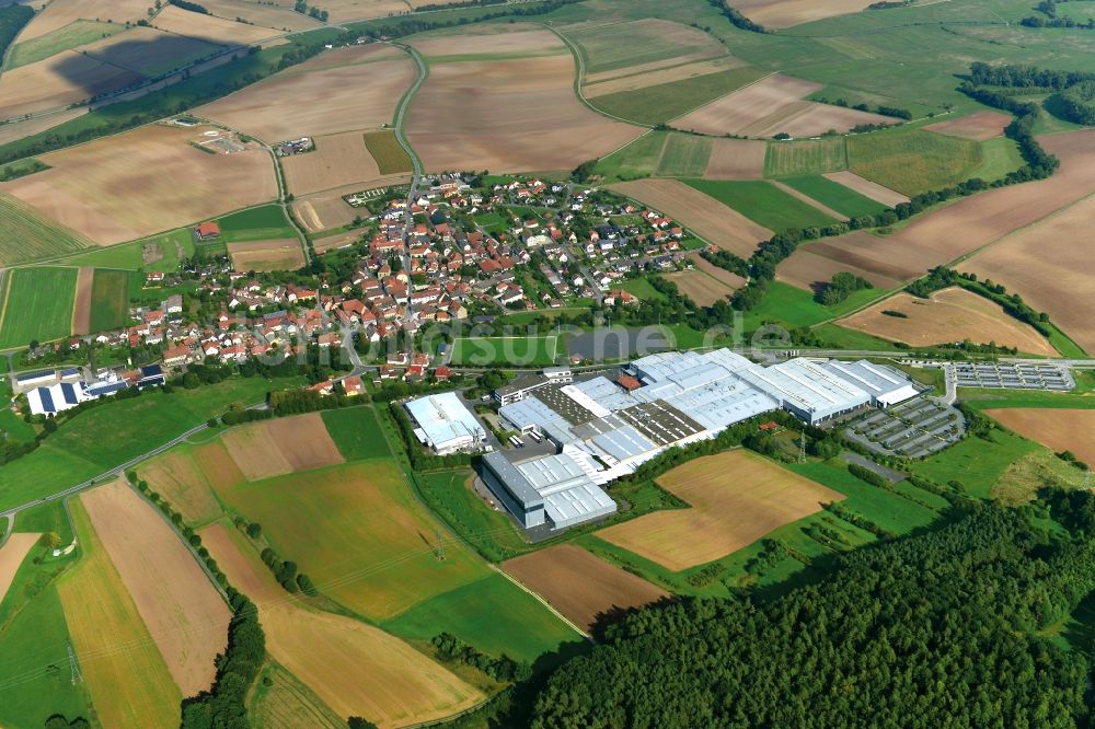 Luftaufnahme Memmelsdorf - Dorf - Ansicht der zum Landkreis Haßberge gehörenden Gemeinde Memmelsdorf im Bundesland Bayern