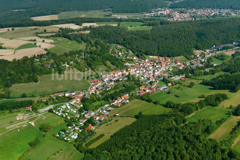 Luftbild Neuschleichach - Dorf - Ansicht der zum Landkreis Haßberge gehörenden Gemeinde in Neuschleichach im Bundesland Bayern