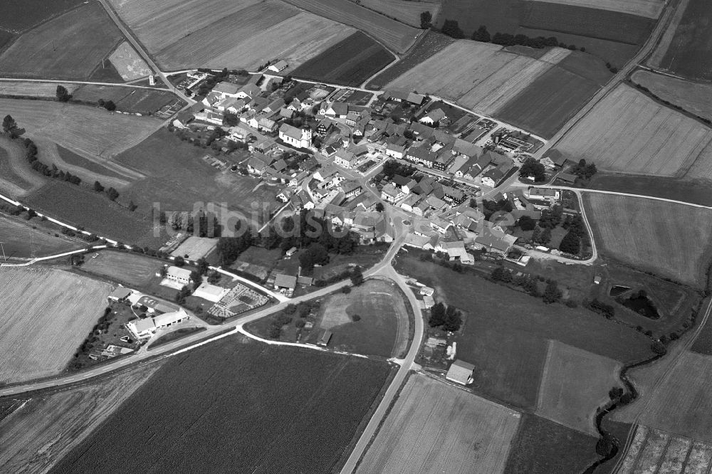 Neuses von oben - Dorf - Ansicht der zum Landkreis Haßberge gehörenden Gemeinde Neuses im Bundesland Bayern