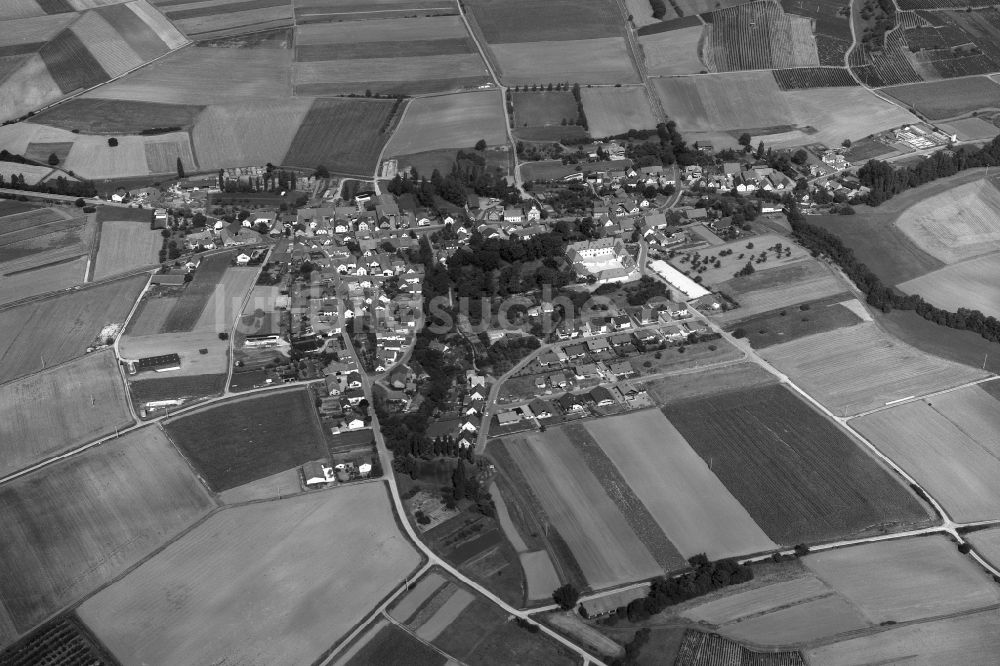 Oberschwappach von oben - Dorf - Ansicht der zum Landkreis Haßberge gehörenden Gemeinde Oberschwappach im Bundesland Bayern