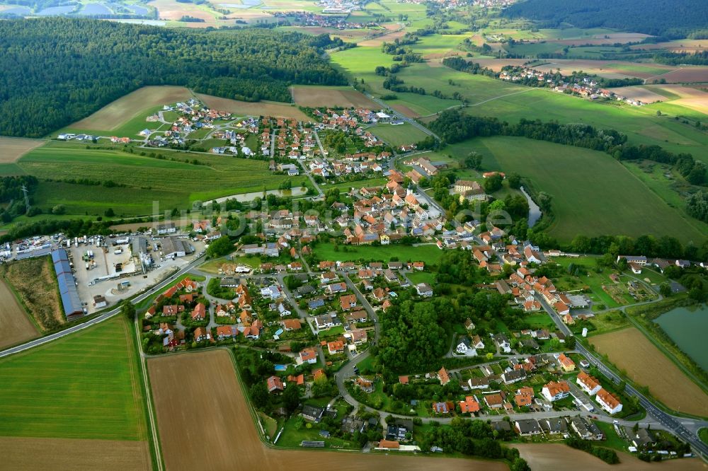 Luftbild Rentweinsdorf - Dorf - Ansicht der zum Landkreis Haßberge gehörenden Gemeinde Rentweinsdorf im Bundesland Bayern