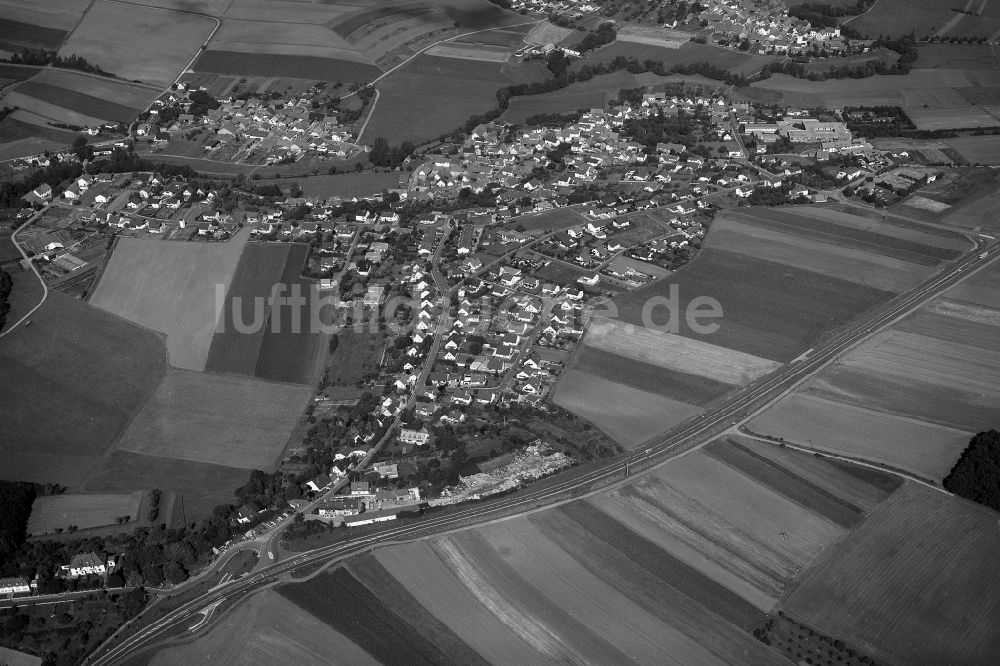 Sylbach aus der Vogelperspektive: Dorf - Ansicht der zum Landkreis Haßberge gehörenden Gemeinde Sylbach im Bundesland Bayern