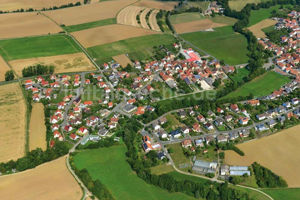 Luftbild Sylbach - Dorf - Ansicht der zum Landkreis Haßberge gehörenden Gemeinde in Sylbach im Bundesland Bayern