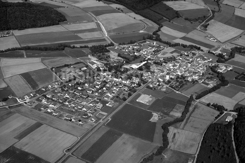 Luftbild Untersteinbach - Dorf - Ansicht der zum Landkreis Haßberge gehörenden Gemeinde Untersteinbach im Bundesland Bayern