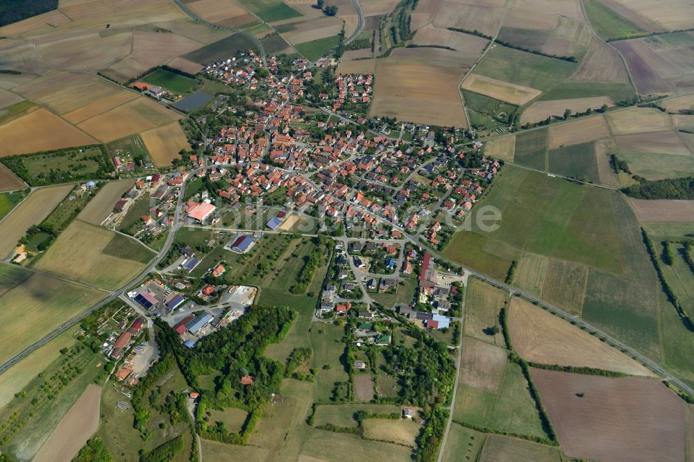 Westheim aus der Vogelperspektive: Dorf - Ansicht der zum Landkreis Haßberge gehörenden Gemeinde Westheim im Bundesland Bayern