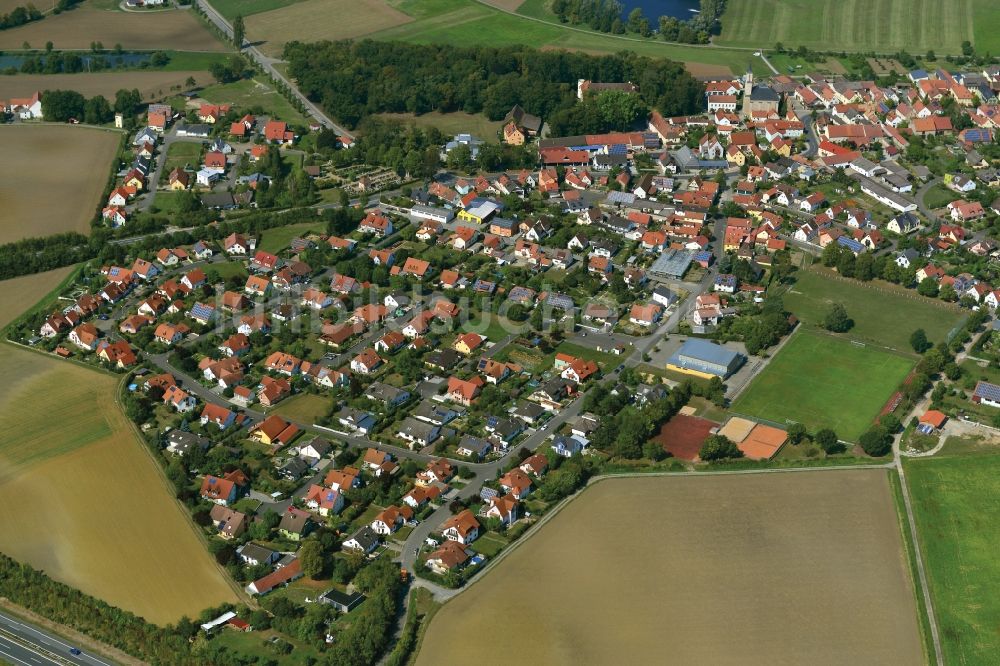 Luftbild Wonfurt - Dorf - Ansicht der zum Landkreis Haßberge gehörenden Gemeinde Wonfurt im Bundesland Bayern