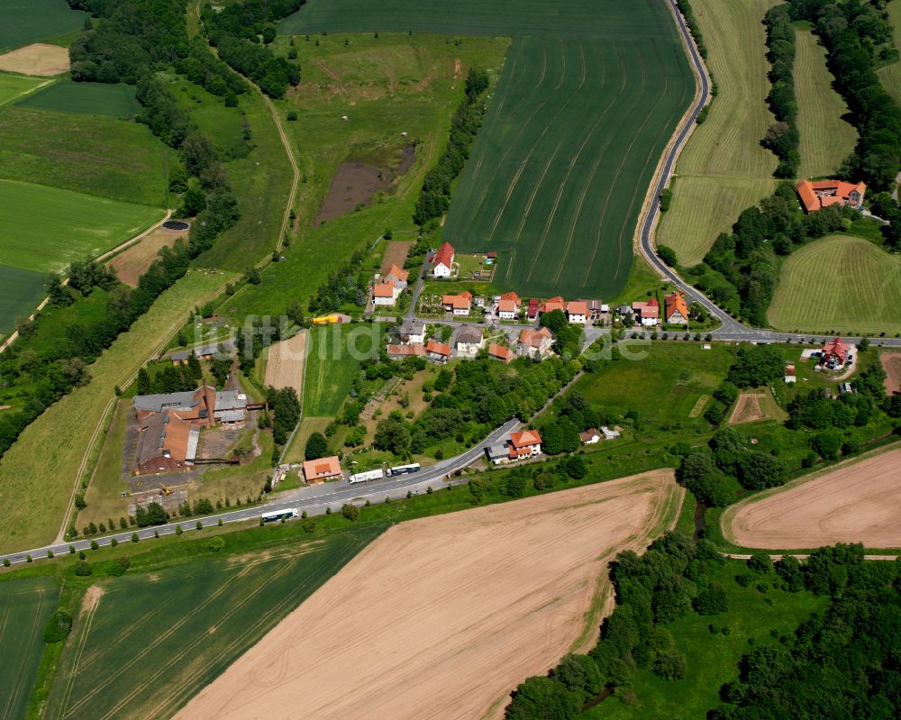 Luftaufnahme Zwinge - Dorf - Ansicht in Zwinge im Bundesland Thüringen, Deutschland