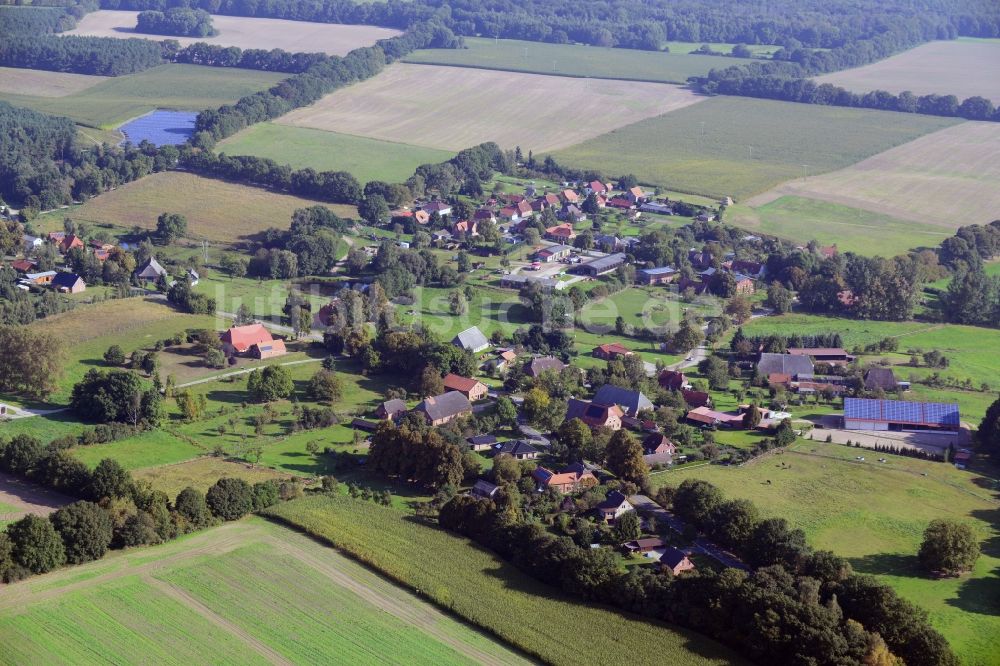 Luftaufnahme Bengerstorf - Dorf Bengerstorf im Bundesland Mecklenburg-Vorpommern