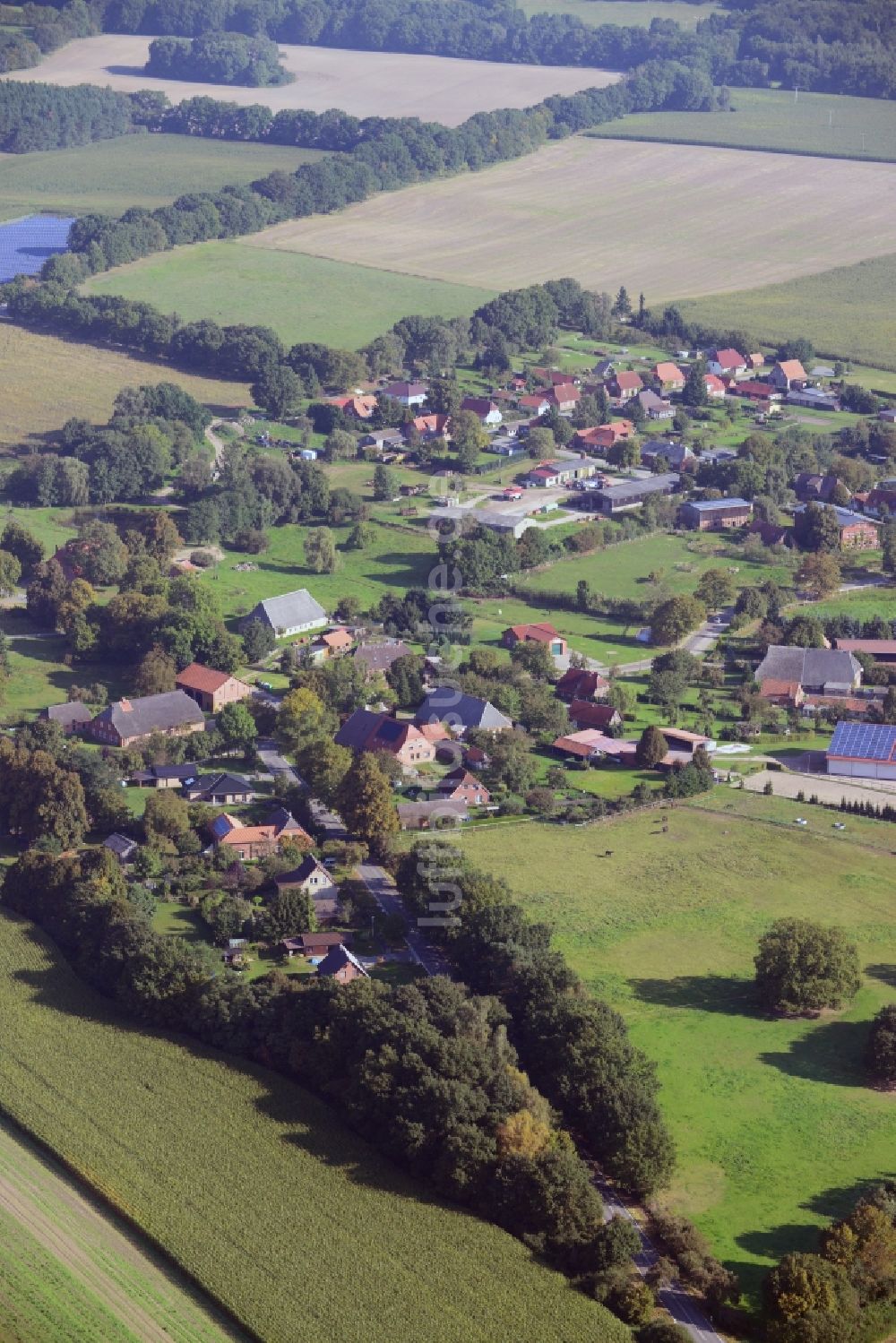 Luftbild Bengerstorf - Dorf Bengerstorf im Bundesland Mecklenburg-Vorpommern