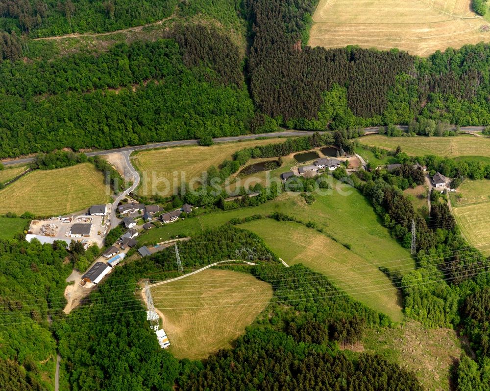 Wissen von oben - Dorfansicht von Bodenseifen in Wissen im Bundesland Rheinland-Pfalz