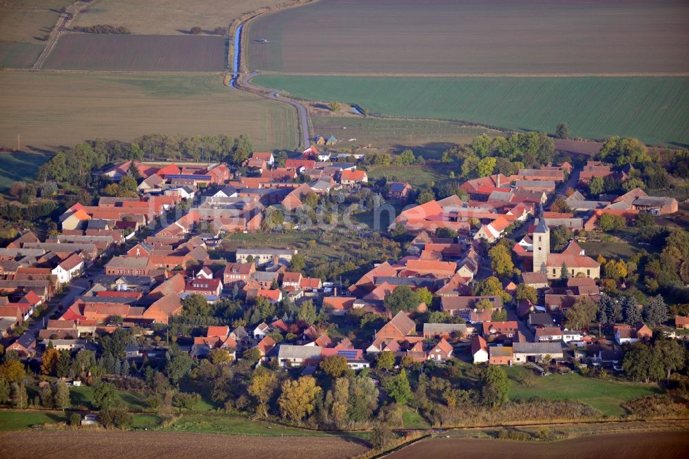 Luftbild Buch - Dorfansicht von Buch im Bundesland Sachsen-Anhalt