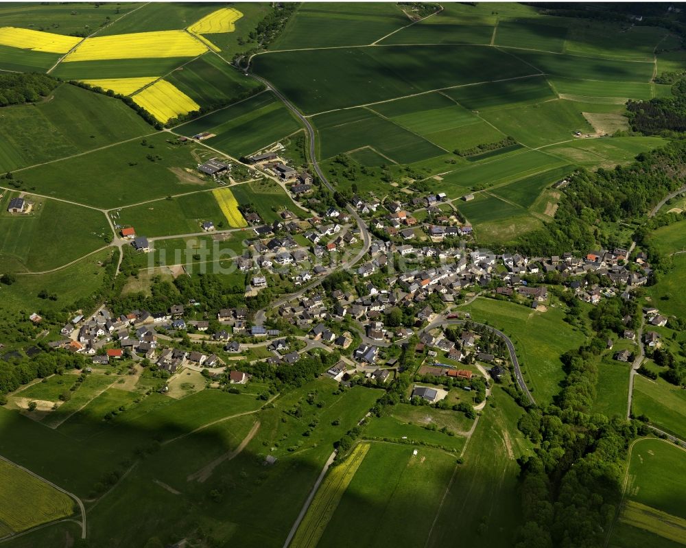 Dedenbach aus der Vogelperspektive: Dorfansicht von Dedenbach im Bundesland Rheinland-Pfalz