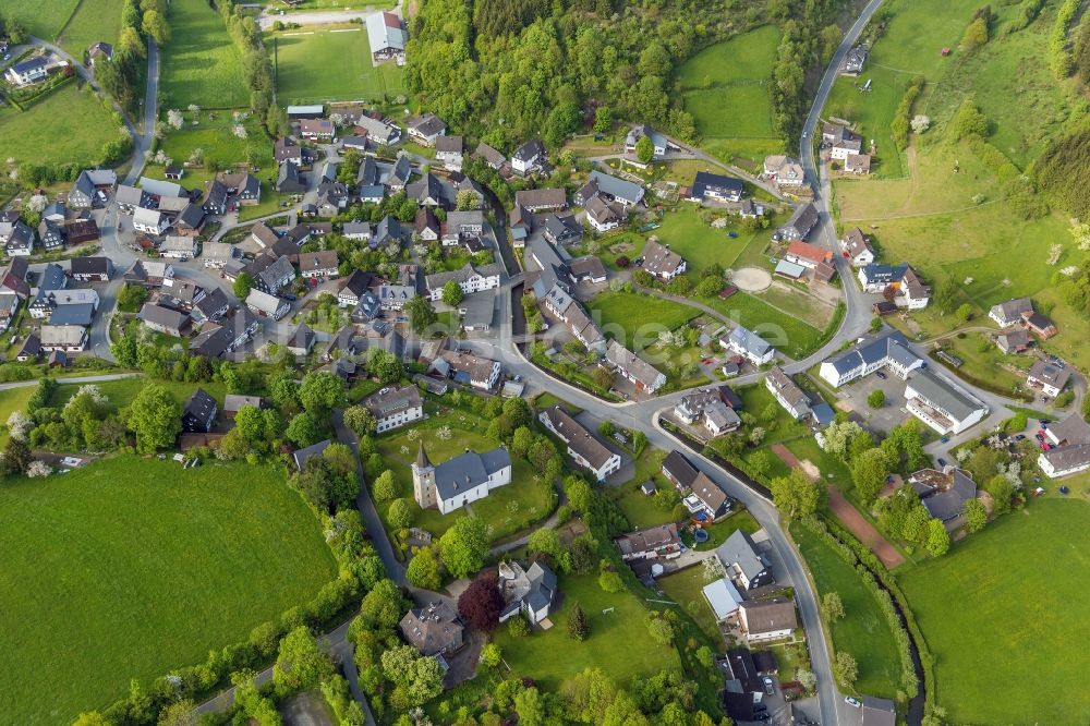 Elsoff von oben - Dorfansicht des Elsoff im Bundesland Nordrhein-Westfalen