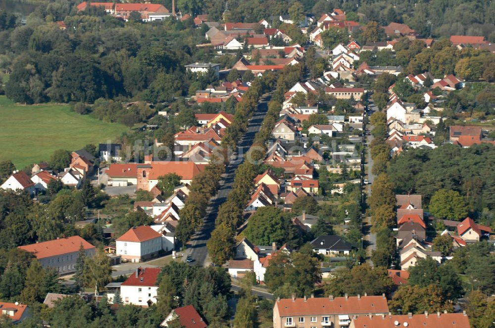 Milow von oben - Dorfansicht der Gemeinde Milower Land