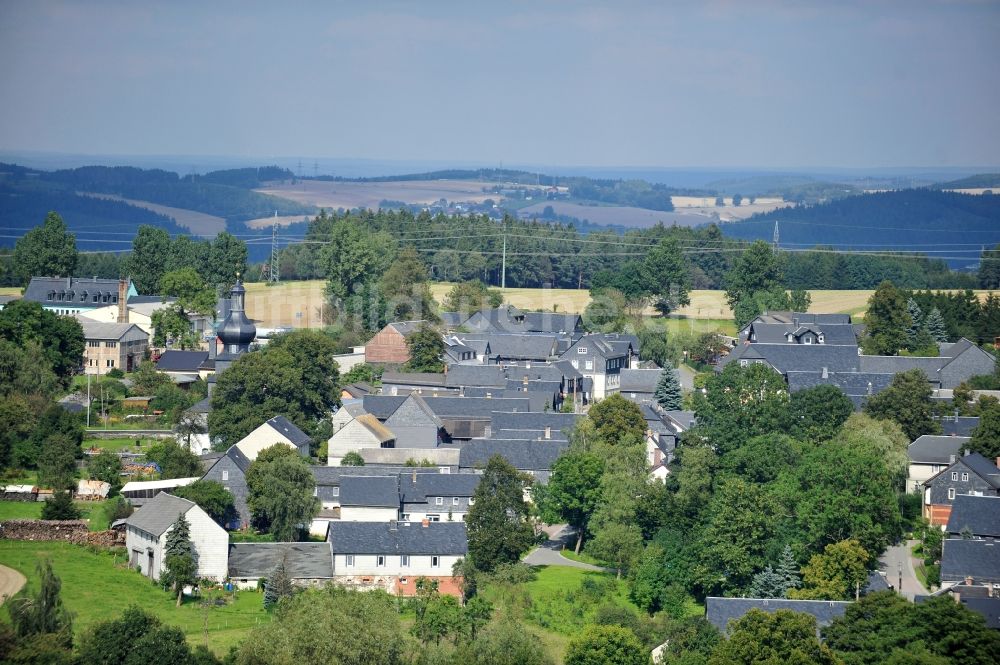 Probstzella OT Großgeschwenda von oben - Dorfansicht Großgeschwenda in Thüringen / Thuringia