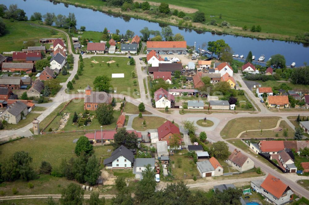 Luftbild Grütz - Dorfansicht Grütz an der Havel in Brandenburg