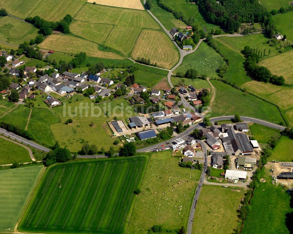 Hasselbach aus der Vogelperspektive: Dorfansicht von Hasselbach im Bundesland Rheinland-Pfalz