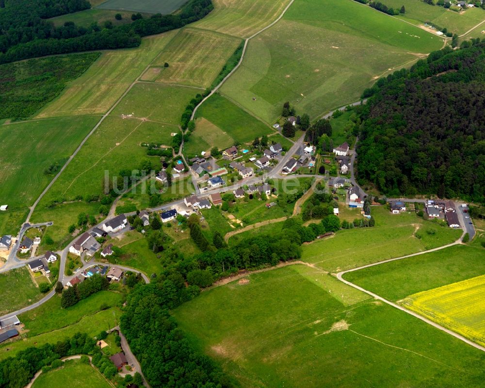 Hemmelzen von oben - Dorfansicht von Hemmelzen im Bundesland Rheinland-Pfalz