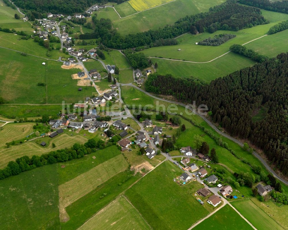 Hemmelzen aus der Vogelperspektive: Dorfansicht von Hemmelzen im Bundesland Rheinland-Pfalz