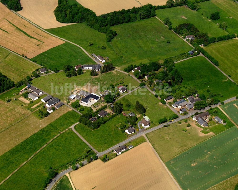 Kraam von oben - Dorfansicht von Heuberg in Kraam im Bundesland Rheinland-Pfalz