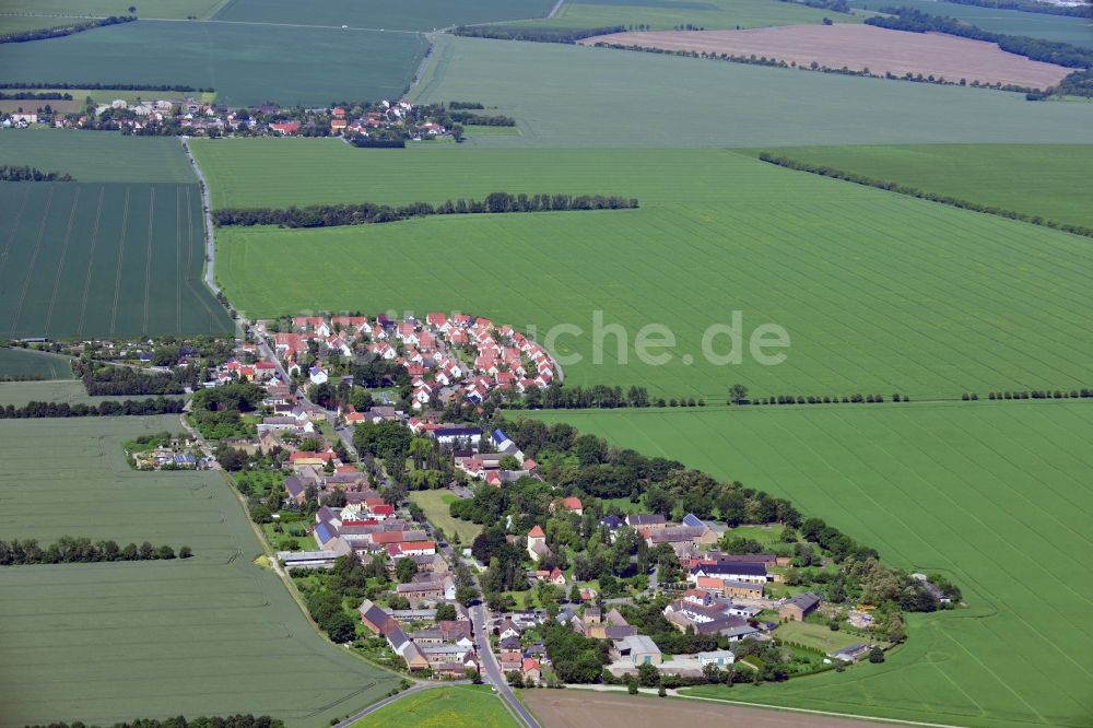 Luftaufnahme Leipzig Hohenheida - Dorfansicht von Hohenheida , einem Ortsteil von Leipzig im Bundesland Sachsen