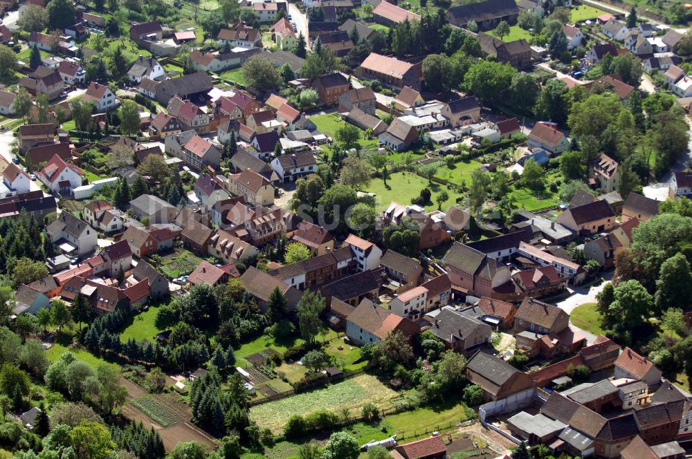 Luftaufnahme Hopfgarten - Dorfansicht Hopfgarten in Thüringen