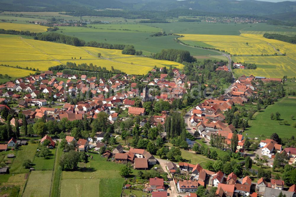 Luftaufnahme Leinatal OT Leina - Dorfansicht Leina in Thüringen