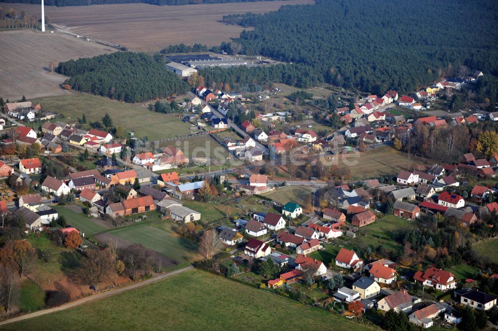 Luftaufnahme Doberlug-Kirchhain OT Lugau - Dorfansicht Lugau in Brandenburg