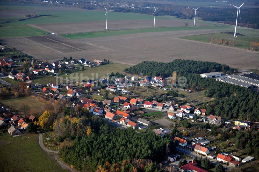 Luftaufnahme Doberlug-Kirchhain OT Lugau - Dorfansicht Lugau in Brandenburg