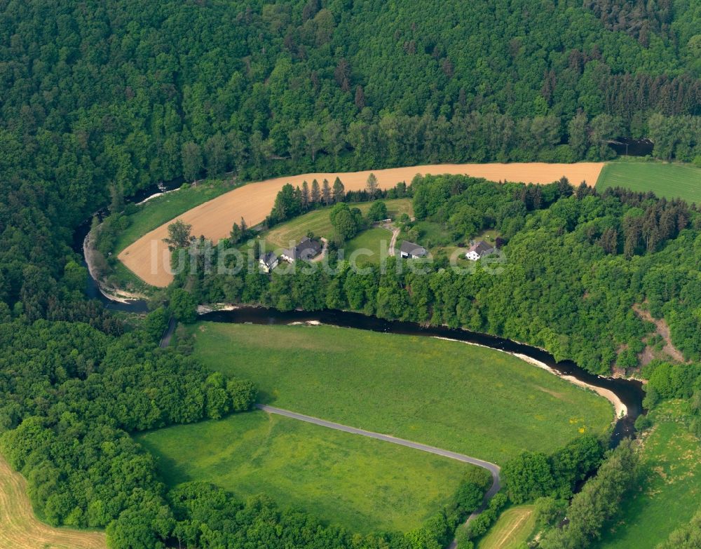 Luftaufnahme Wissen Nisterstein - Dorfansicht von Nisterstein in Wissen im Bundesland Rheinland-Pfalz