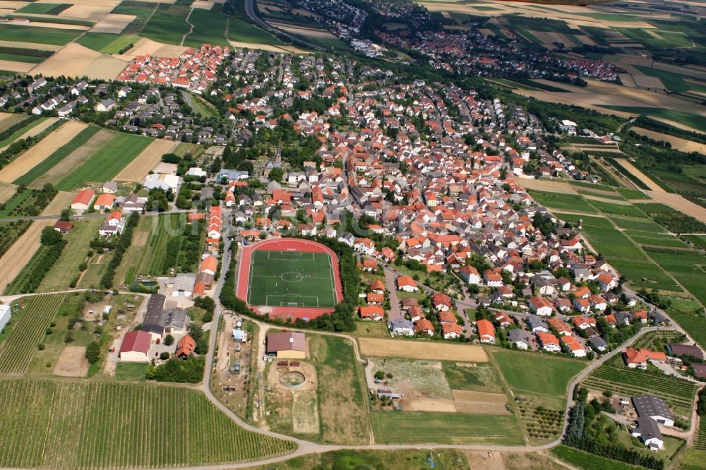 Luftaufnahme Ober-Olm - Dorfansicht von Ober-Olm im Landkreis Mainz-Bingen im Bundesland Rheinland-Pfalz