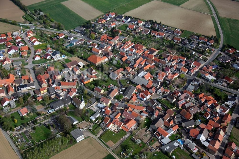 Luftbild Offenheim - Dorfansicht von Offenheim ist eine Ortsgemeinde im Landkreis Alzey-Worms in Rheinland-Pfalz