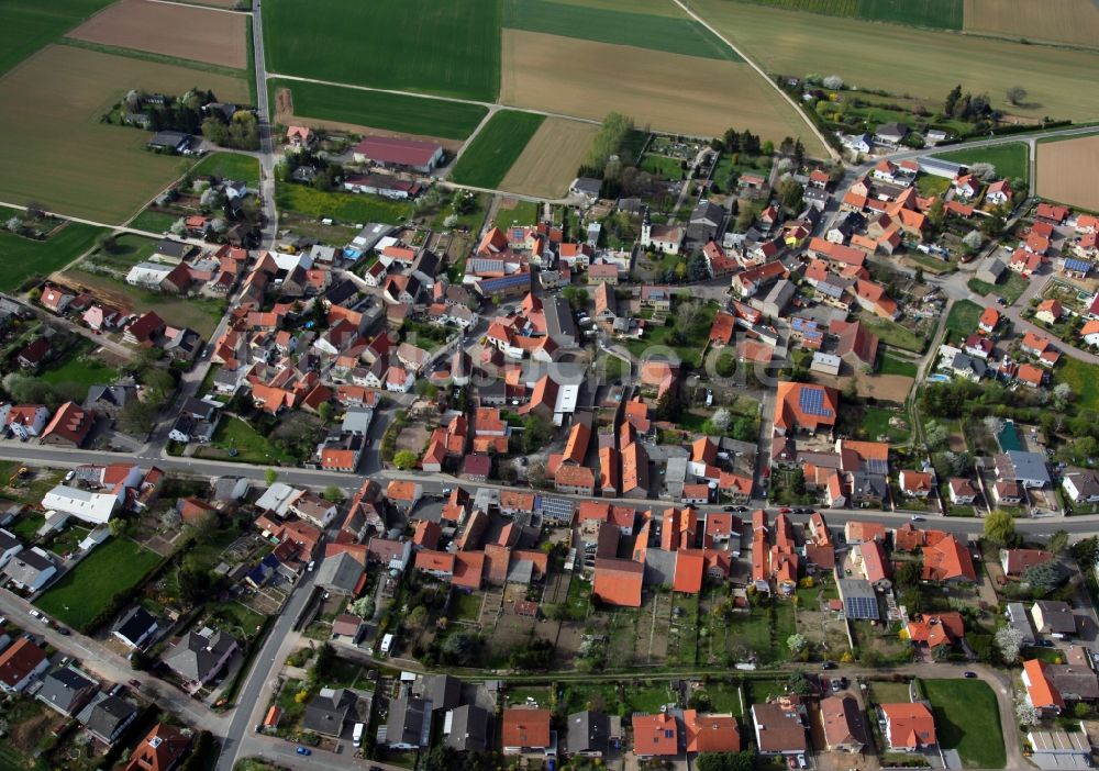 Luftbild Offenheim - Dorfansicht von Offenheim ist eine Ortsgemeinde im Landkreis Alzey-Worms in Rheinland-Pfalz