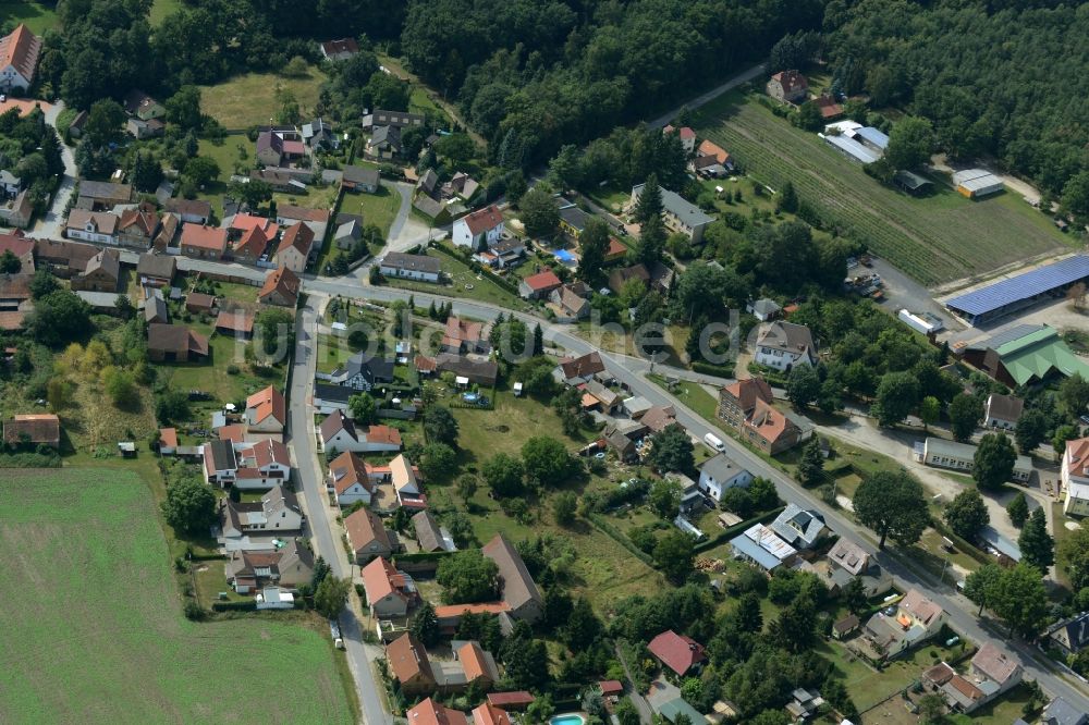 Sallgast von oben - Dorfansicht von Sallgast im Bundesland Brandenburg