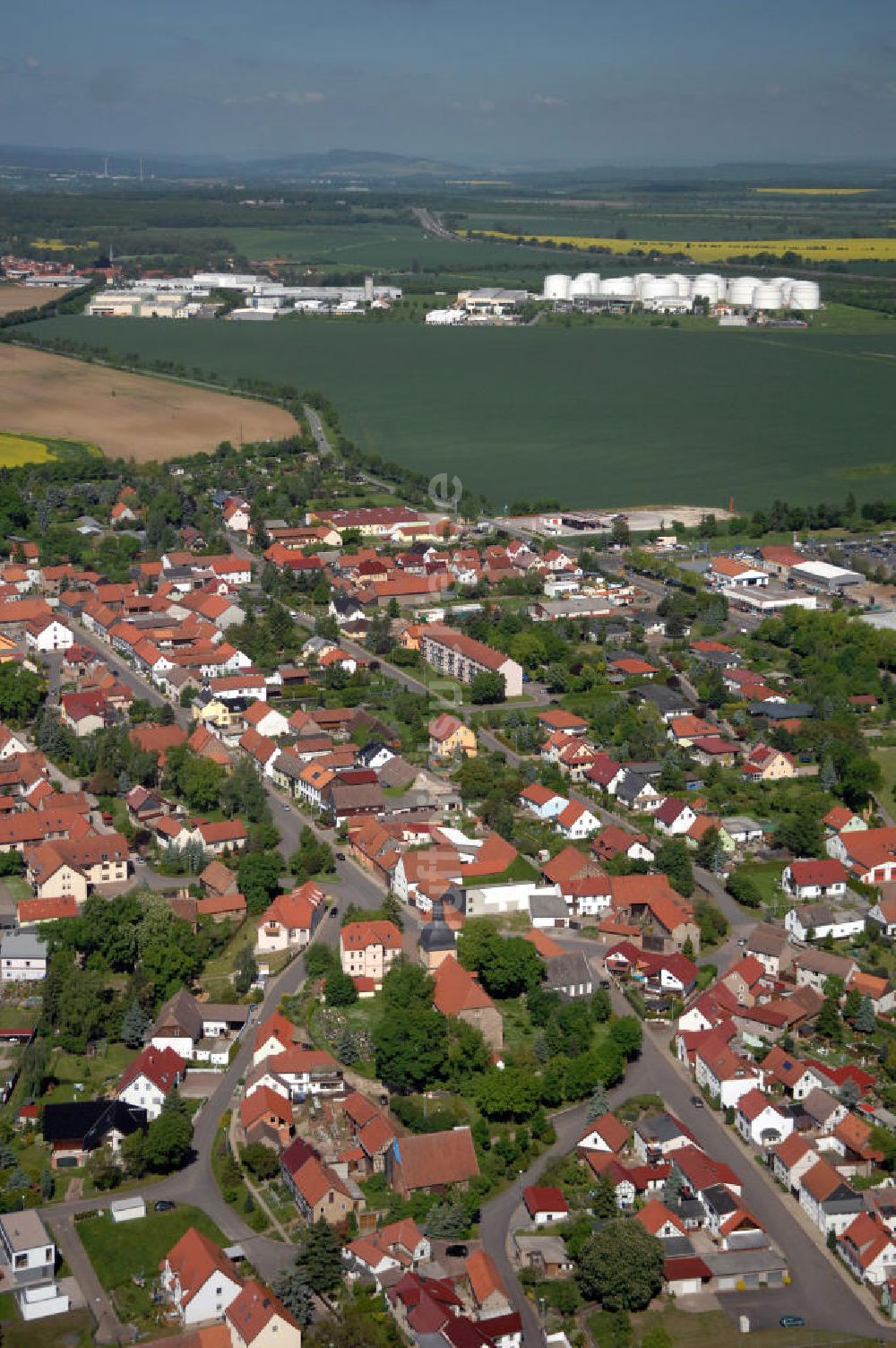 Schwabenhausen von oben - Dorfansicht Schwabenhausen in Thüringen