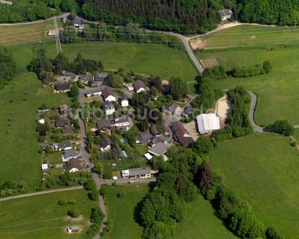 Luftaufnahme Seelbach bei Hamm (Sieg) - Dorfansicht von Seelbach bei Hamm (Sieg) im Bundesland Rheinland-Pfalz