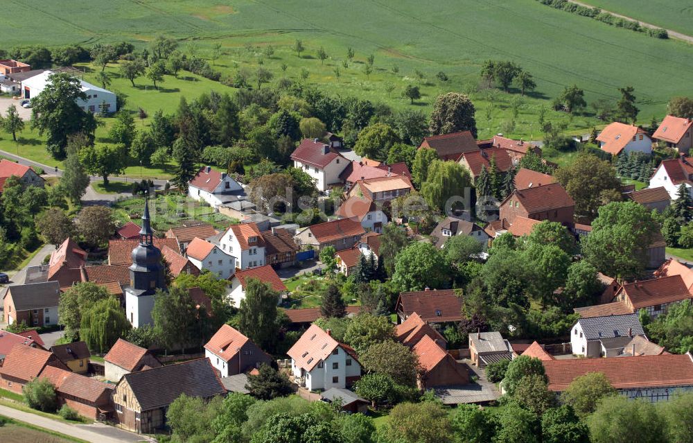 Luftbild Mönchenholzhausen OT Sohnstedt - Dorfansicht Sohnstedt in Thüringen